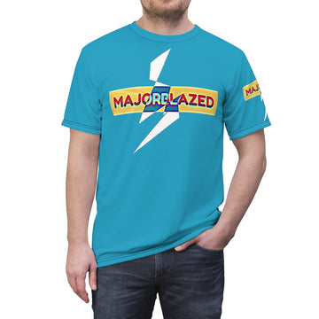 "MAJORBLAZED" Unisex Poly T-SHIRT (TURQUOISE)